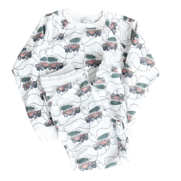 American Eagle Jogger Sweatshirt Matching Set Red Truck Christmas Tree Sz XS - Picture 1 of 7